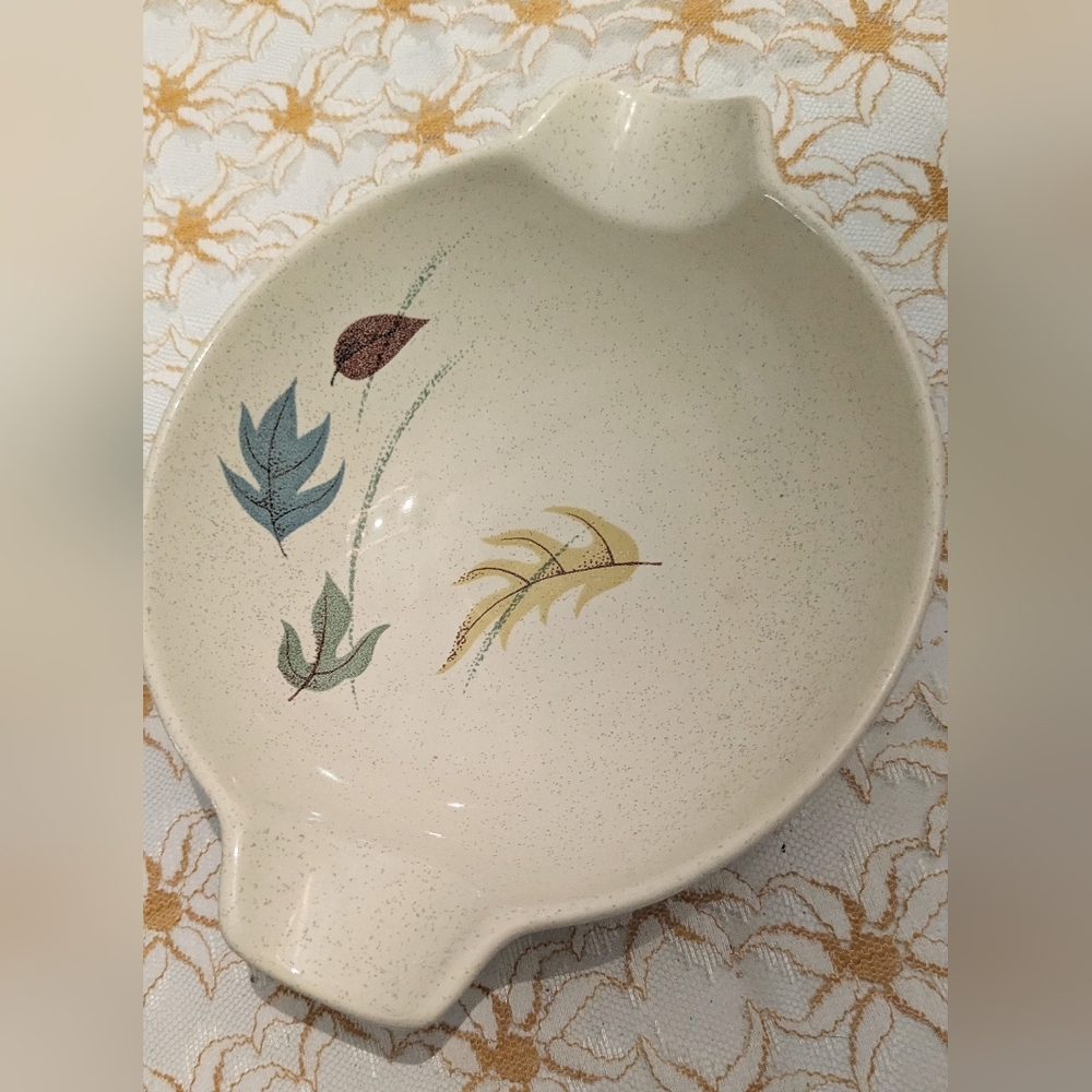 Franciscan Autumn Leaves Earthenware MCM Mid Century Lugged Soup Cereal Bowl